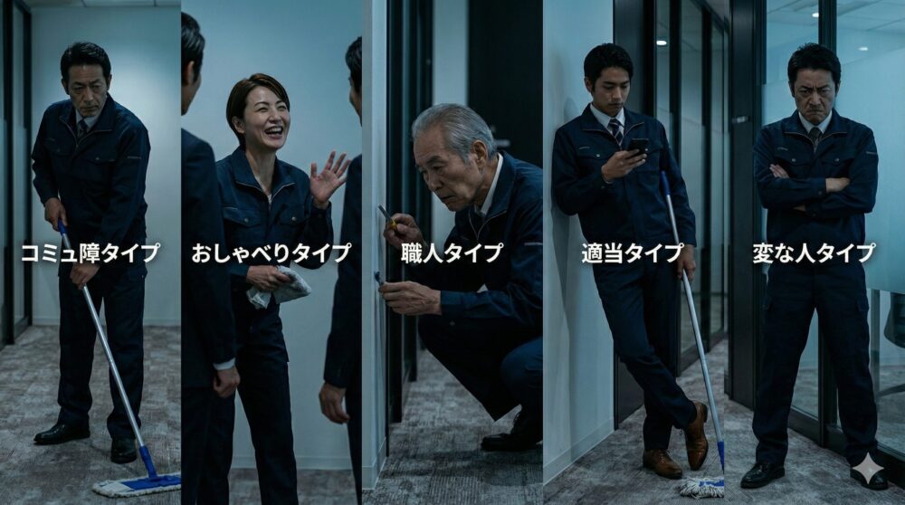「清掃員に多い変な人とは?実際にいる職場の同僚をタイプ別に解説」のH2見出しのイメージ画像