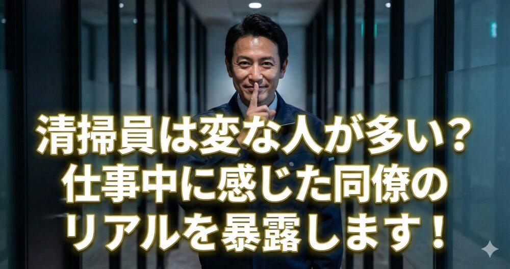 「清掃員は変な人が多い?仕事中に感じた同僚のリアルを暴露します!」のアイキャッチ画像